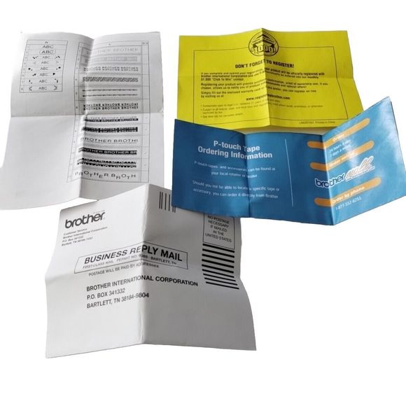 Brother P-Touch PT-1090 Electronic Label System Purple COMPLETE Manuals NEW TAPE - Picture 15 of 16